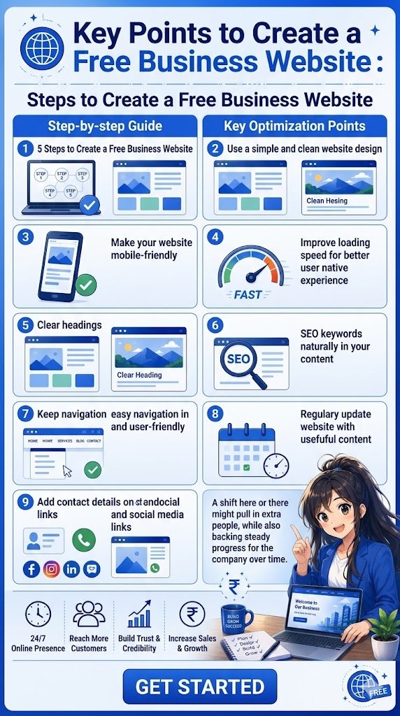 5 Steps to Create a Free Business Website​